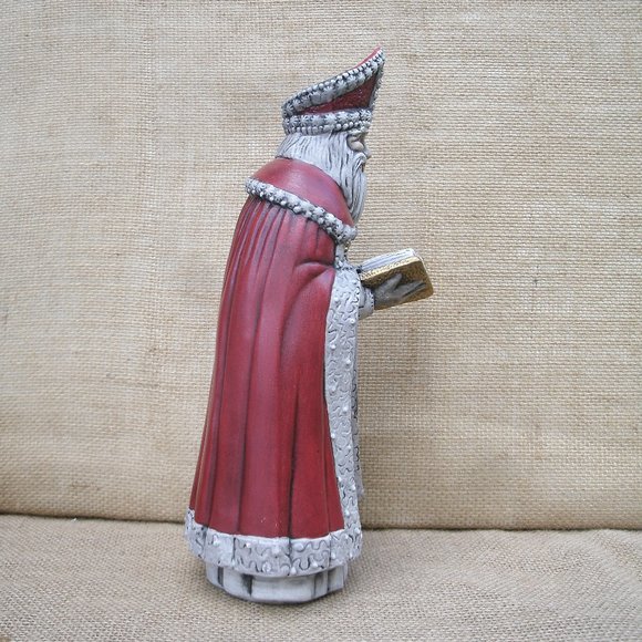 Vintage Handmade St. Nicholas Ceramic Figurine - Picture 3 of 16